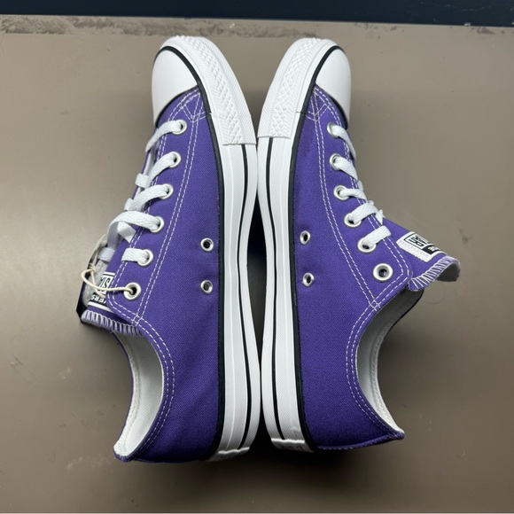 New Unisex Converse All Star Ox Low Top Electric Purple 137837F Size Men 8/W 10 - Picture 6 of 10